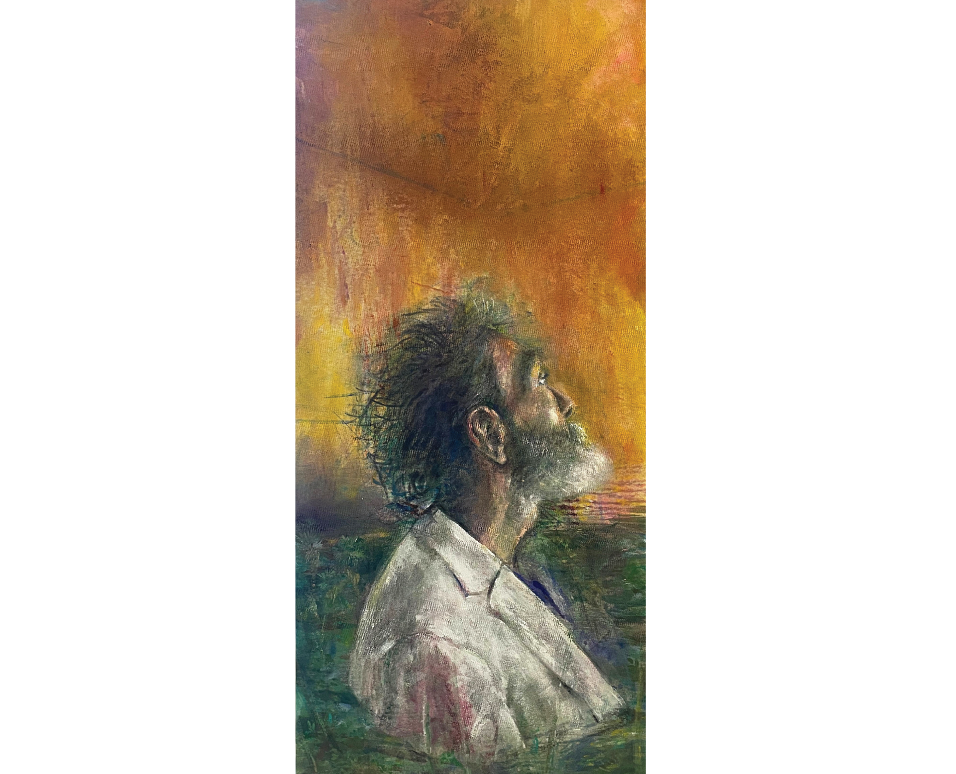 “Amanece, no es poco” 50 cms ancho X 80 cms Técnica mixta s/lienzo